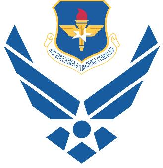 Air Force symbol with cradled AETC shield