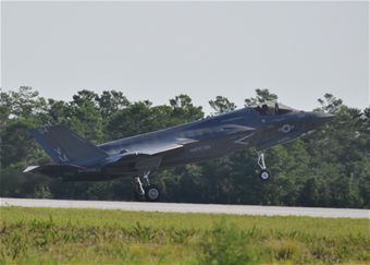 200th F-35 A&B combined sortie Maj. Bachmann touches down 24 Aug 2012